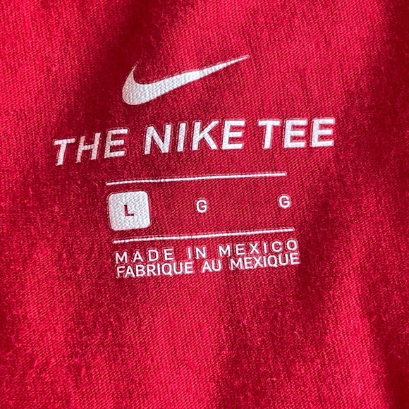 Nike Shirt Mens Large Red Just Do It Tee Short Sleeve - Picture 4 of 8